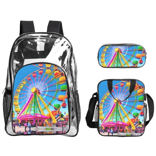 XZDAL Corlorful Park Rucksack, Lunch-Tasche, Federmäppchen-Set, leicht, für Reisen, Arbeit XZDAL Corlorful Park Rucksack, Lunch-Tasche, Federmäppchen-Set, leicht, für Reisen, Arbeit von XZDAL