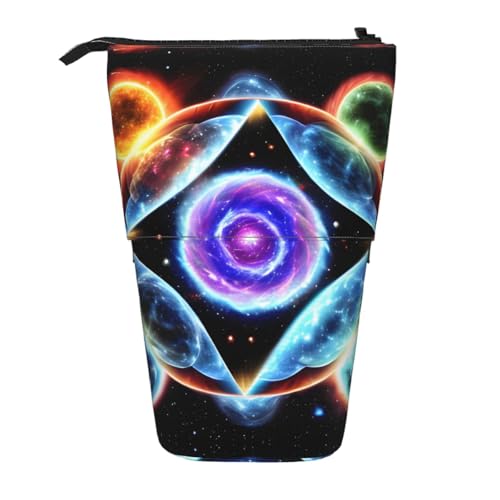 XZDAL Cosmic Stars Federmäppchen mit erweiterbarem Design, tragbare und leichte Aufbewahrung für Schreibwaren, kleine Gegenstände von XZDAL