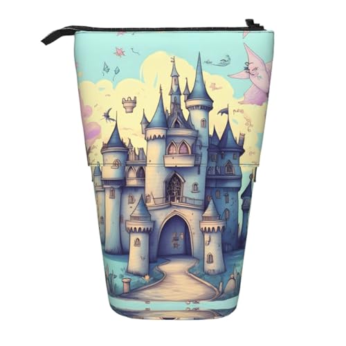 XZDAL Fairytale Castle Federmäppchen mit erweiterbarem Design, tragbare und leichte Aufbewahrung für Schreibwaren, kleine Gegenstände von XZDAL