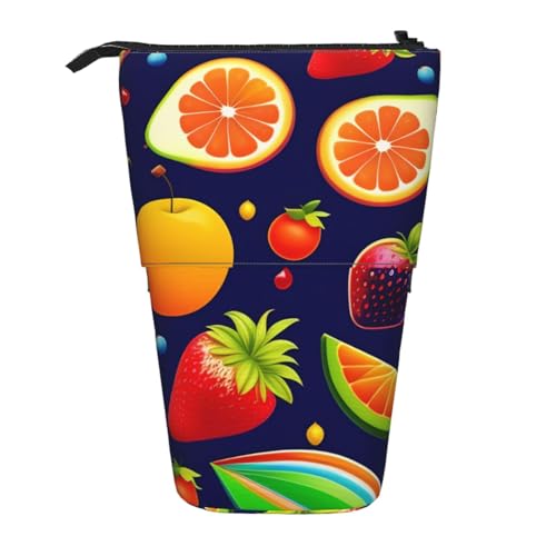 XZDAL Federmäppchen Erdbeeren und Birnen mit erweiterbarem Design, tragbare und leichte Aufbewahrung für Schreibwaren, kleine Gegenstände von XZDAL