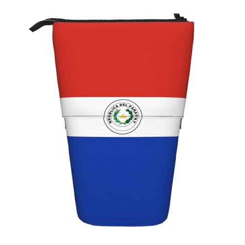 XZDAL Federmäppchen Flagge von Paraguay mit erweiterbarem Design, tragbare und leichte Aufbewahrung für Schreibwaren, kleine Gegenstände von XZDAL