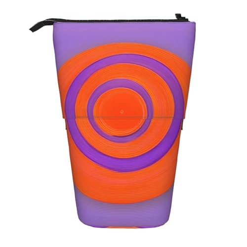 XZDAL Federmäppchen in der Mitte mit erweiterbarem Design, tragbare und leichte Aufbewahrung für Schreibwaren, kleine Gegenstände, Orange von XZDAL