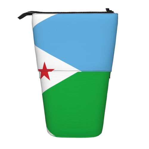 XZDAL Federmäppchen mit Flagge von Dschibuti mit erweiterbarem Design, tragbare und leichte Aufbewahrung für Schreibwaren, kleine Gegenstände von XZDAL
