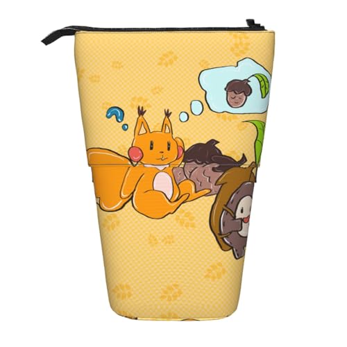 XZDAL Federmäppchen mit Sonnenblumenkern-Eichhörnchen, erweiterbares Design, tragbare und leichte Aufbewahrung für Schreibwaren, kleine Gegenstände von XZDAL
