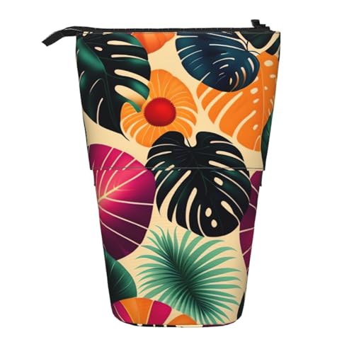 XZDAL Federmäppchen mit tropischem Muster, erweiterbares Design, tragbare und leichte Aufbewahrung für Schreibwaren, kleine Gegenstände von XZDAL