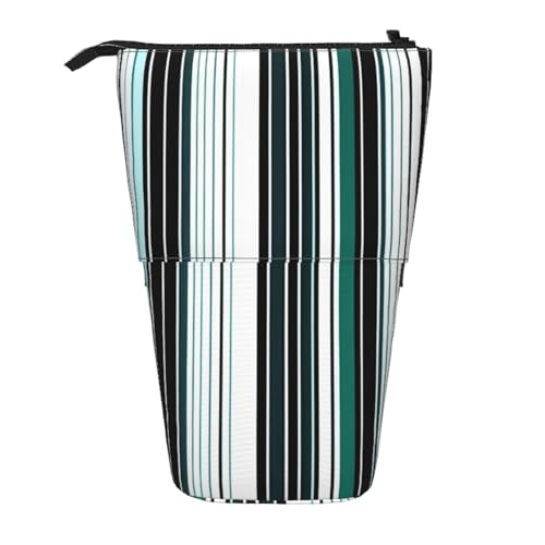 XZDAL Federmäppchen mit vertikalem Muster, erweiterbares Design, tragbare und leichte Aufbewahrung für Schreibwaren, kleine Gegenstände von XZDAL