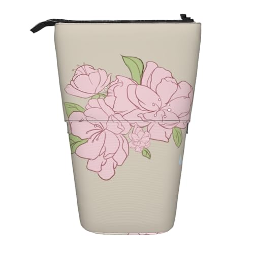 XZDAL Geteilte Pfirsichblüten Federmäppchen mit erweiterbarem Design, tragbare und leichte Aufbewahrung für Schreibwaren, kleine Gegenstände von XZDAL