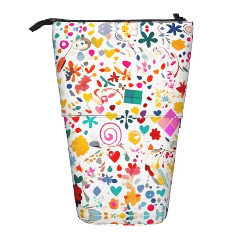 XZDAL Happy Birthday Hintergrund Federmäppchen mit erweiterbarem Design, tragbare und leichte Aufbewahrung für Schreibwaren, kleine Gegenstände von XZDAL