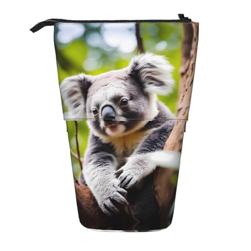 XZDAL Happy Cute Koala Federmäppchen mit erweiterbarem Design, tragbare und leichte Aufbewahrung für Schreibwaren, kleine Gegenstände von XZDAL