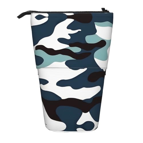 XZDAL Marine Camouflage Federmäppchen mit erweiterbarem Design, tragbare und leichte Aufbewahrung für Schreibwaren, kleine Gegenstände von XZDAL