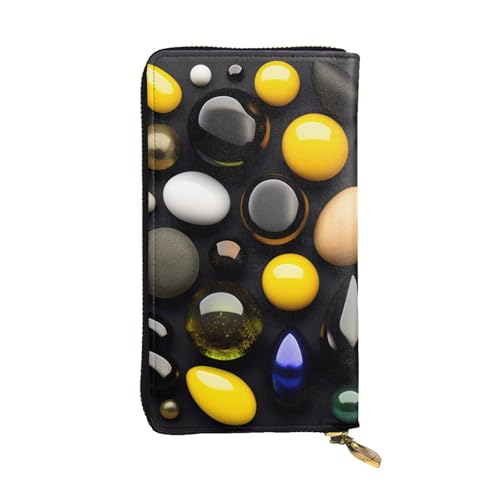 XZDAL Modische Clutch aus strukturiertem Marmor, Leder, lange Clutch-Geldbörse mit Kartenfächern, Geldfach und Münzfach mit Reißverschluss von XZDAL