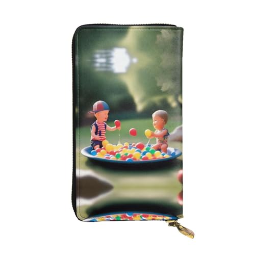 XZDAL Modische Damen-Clutch-Geldbörse aus Leder mit Kartenfächern, Geldfach und Münzfach mit Reißverschluss von XZDAL