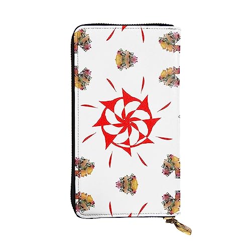 XZDAL Modische Leder-Clutch-Geldbörse mit 8-Wege-Rotation, mit Kartenfächern, Bargeldfach und Münzfach mit Reißverschluss von XZDAL