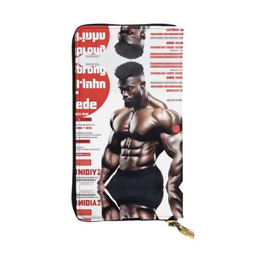 XZDAL Modische Leder-Clutch-Geldbörse mit Kartenfächern, Geldfach und Münzfach mit Reißverschluss von XZDAL