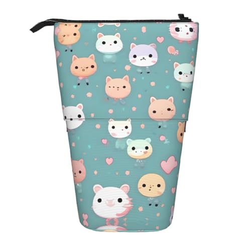 XZDAL Niedliches Fuchs-Federmäppchen mit erweiterbarem Design, tragbare und leichte Aufbewahrung für Schreibwaren, kleine Gegenstände von XZDAL