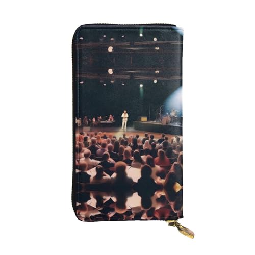 XZDAL On Stage Modische lange Clutch-Geldbörse aus Leder mit Kartenfächern, Geldfach und Münzfach mit Reißverschluss von XZDAL