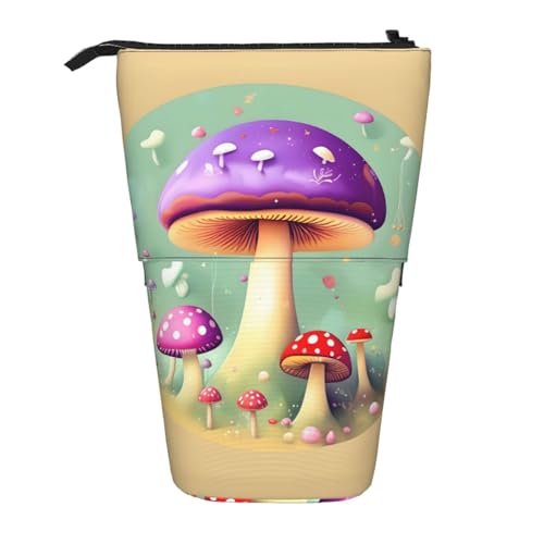 XZDAL Purple Dream Mushroom Federmäppchen mit erweiterbarem Design, tragbare und leichte Aufbewahrung für Schreibwaren, kleine Gegenstände von XZDAL