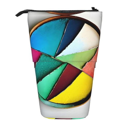 XZDAL Runde Palette Federmäppchen mit erweiterbarem Design, tragbare und leichte Aufbewahrung für Schreibwaren, kleine Gegenstände von XZDAL