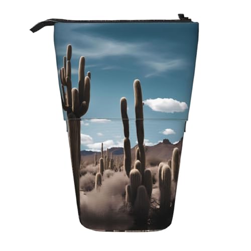 XZDAL Schönes Kaktus-Federmäppchen mit erweiterbarem Design, tragbare und leichte Aufbewahrung für Schreibwaren, kleine Gegenstände von XZDAL