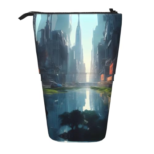 XZDAL The City on the Water Federmäppchen mit erweiterbarem Design, tragbare und leichte Aufbewahrung für Schreibwaren, kleine Gegenstände von XZDAL