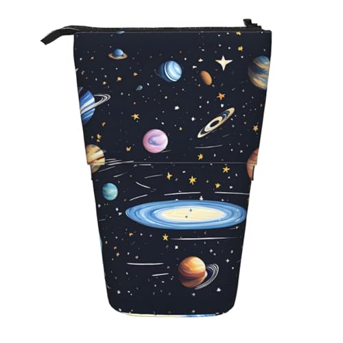 XZDAL The Solar Family Federmäppchen mit erweiterbarem Design, tragbare und leichte Aufbewahrung für Schreibwaren, kleine Gegenstände von XZDAL