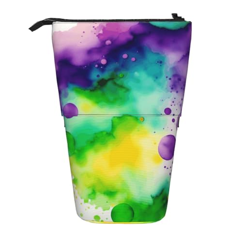XZDAL The World in Aquarell-Federmäppchen mit erweiterbarem Design, tragbare und leichte Aufbewahrung für Schreibwaren, kleine Gegenstände von XZDAL
