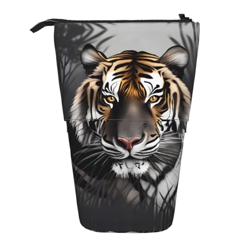 XZDAL Tiger at Rest Federmäppchen mit erweiterbarem Design, tragbare und leichte Aufbewahrung für Schreibwaren, kleine Gegenstände von XZDAL