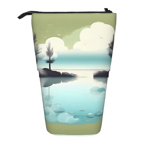 XZDAL Tranquil Lakes Federmäppchen mit erweiterbarem Design, tragbare und leichte Aufbewahrung für Schreibwaren, kleine Gegenstände von XZDAL