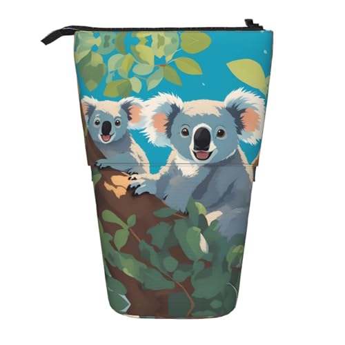 XZDAL Two Happy Koalas Federmäppchen mit erweiterbarem Design, tragbare und leichte Aufbewahrung für Schreibwaren, kleine Gegenstände von XZDAL