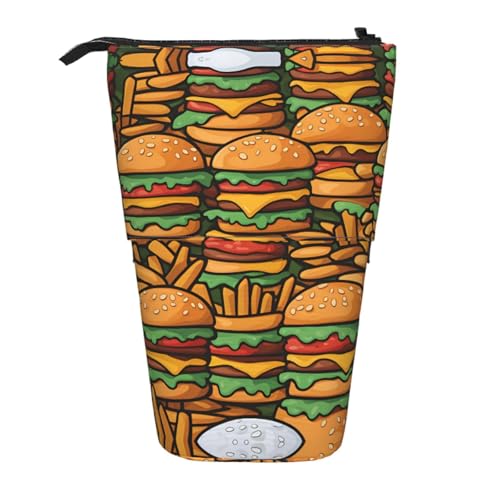 XZDAL Viele niedliche Burger-Federmäppchen mit erweiterbarem Design, tragbare und leichte Aufbewahrung für Schreibwaren, kleine Gegenstände von XZDAL