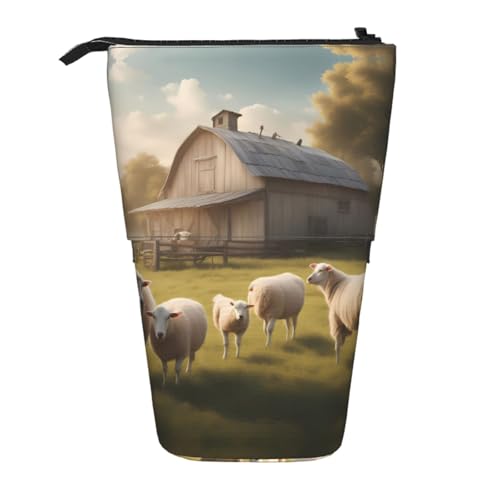 XZDAL Viele niedliche Schaf-Federmäppchen mit erweiterbarem Design, tragbare und leichte Aufbewahrung für Schreibwaren, kleine Gegenstände von XZDAL