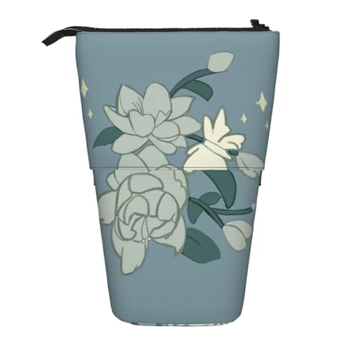 XZDAL Weißes Bauhinia Federmäppchen mit erweiterbarem Design, tragbare und leichte Aufbewahrung für Schreibwaren, kleine Gegenstände von XZDAL