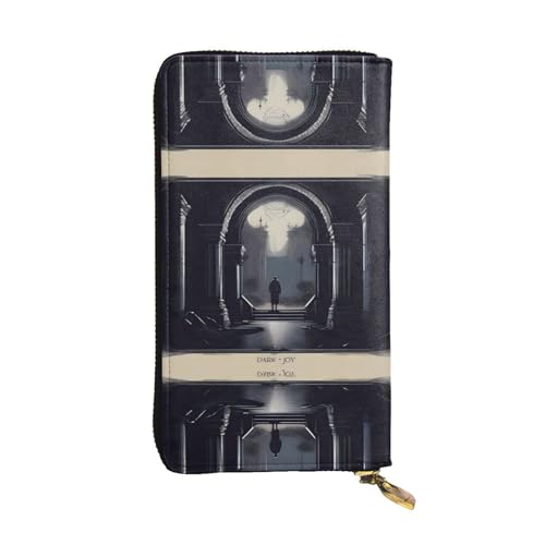 XZDCAL DarkDelights Modische Leder Lange Clutch Geldbörse für Mädchen und Frauen mit mehreren Fächern Schwarz One Size, Schwarz , Einheitsgröße von XZDCAL