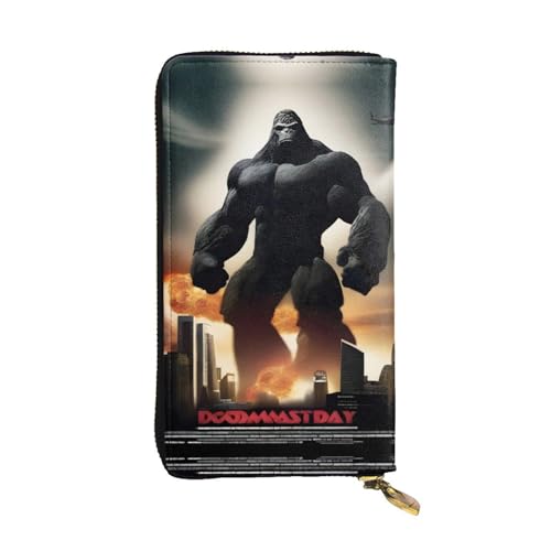 XZDCAL Doomsday Mode Leder Lange Clutch Geldbörse für Mädchen und Frauen mit mehreren Fächern Schwarz One Size, Schwarz , Einheitsgröße von XZDCAL