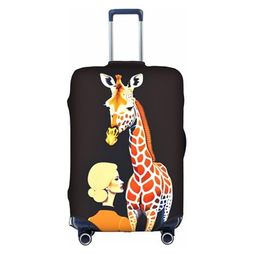 XZDCAL Kofferbezug für Damen und Giraffe. Der Bezug ist nicht im Lieferumfang enthalten, weiß, L von XZDCAL