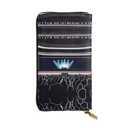 XZDCAL Konzertnacht Mode Leder Lange Clutch Geldbörse für Mädchen und Frauen mit mehreren Fächern Schwarz One Size, Schwarz , Einheitsgröße von XZDCAL