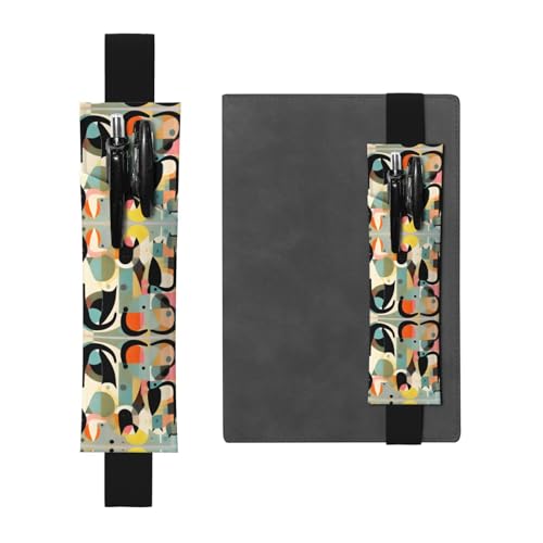 Mid-Century Moderne Kunst Katze Verstellbarer Leder-Stifthalter Notizbuch Tagebücher Kalender Tablet Hülle – Gummiband Lesezeichen und Stifthalter Mid-Century Moderne Kunst Katze Verstellbarer Leder-Stifthalter Notizbuch Tagebücher Kalender Tablet Hülle – Gummiband Lesezeichen und Stifthalter von XZDHL