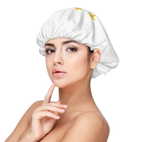 XZDLXJ Rhode Island State Flag Satin-Schlafmütze für Erwachsene, Haarschutz und Komfort, Schwarz, Einheitsgröße von XZDLXJ