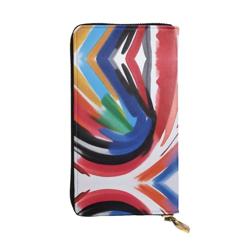 XZDLYY Eine lange Clutch-Geldbörse mit Pinselstrichen für modische Frauen – leicht, langlebig, personalisiert und stilvoll von XZDLYY