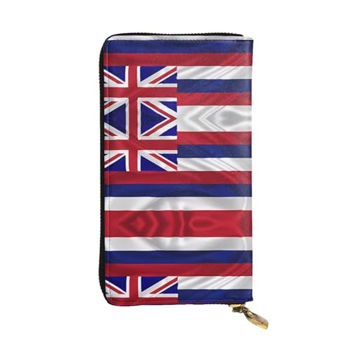 XZDLYY Lange Clutch-Geldbörse mit Flagge von Hawaii, für modische Frauen, leicht, langlebig, personalisiert und stilvoll von XZDLYY