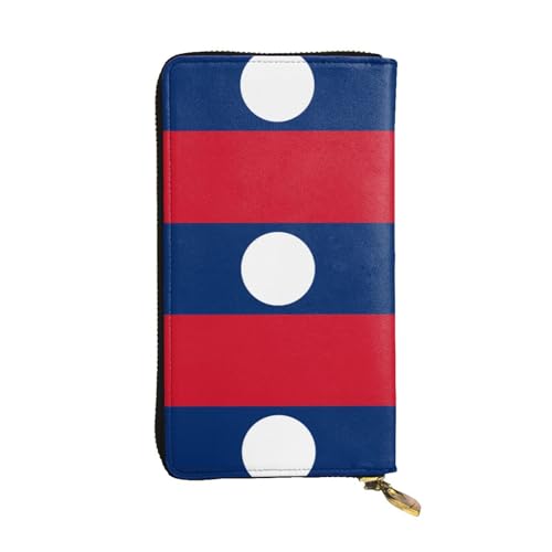 XZDLYY Lange Clutch-Geldbörse mit Flagge von Laos für modische Frauen – leicht, langlebig, personalisiert und stilvoll von XZDLYY