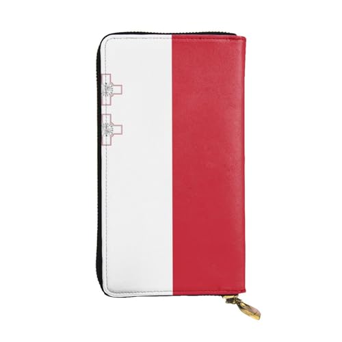 XZDLYY Lange Clutch-Geldbörse mit Flagge von Malta für modische Frauen – leicht, langlebig, personalisiert und stilvoll von XZDLYY