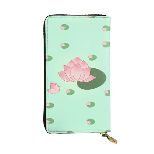 XZDLYY Lange Clutch-Geldbörse mit Lotusblüten für modische Frauen, leicht, langlebig, personalisierbar und stilvoll von XZDLYY