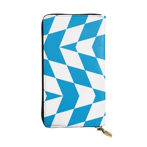 XZDLYY Lange Clutch-Geldbörse mit bayerischer Flagge für modische Frauen – leicht, langlebig, personalisiert und stilvoll von XZDLYY