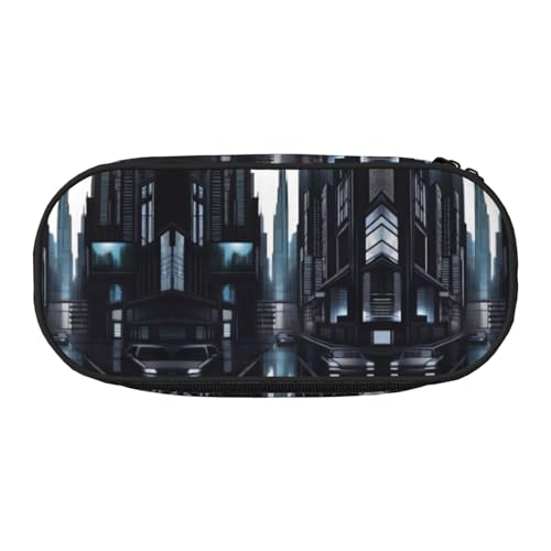 XZDLYY Tragbare leichte Dark Future Federmäppchen, Kosmetik-Aufbewahrungstasche für Schreibwaren und kleine Gegenstände von XZDLYY
