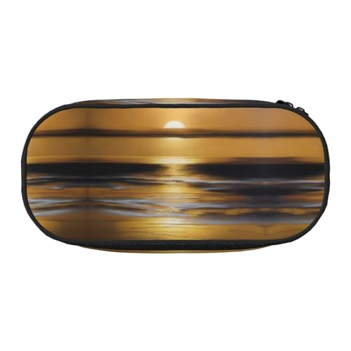 XZDLYY Tragbare leichte Golden Horizon Bleistifttasche Kosmetik-Aufbewahrungstasche für Schreibwaren und kleine Gegenstände von XZDLYY