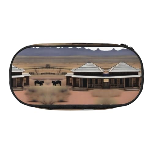 XZDLYY Tragbare leichte Western Trails Bleistifttasche Kosmetik Aufbewahrungstasche für Schreibwaren und kleine Gegenstände von XZDLYY