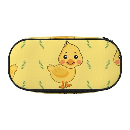 XZDLYY Tragbares, leichtes Federmäppchen mit Cartoon-Ente, Kosmetik-Aufbewahrungstasche für Schreibwaren und kleine Gegenstände von XZDLYY