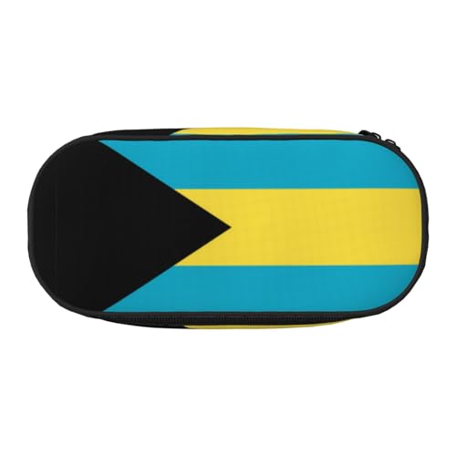 XZDLYY Tragbares, leichtes Federmäppchen mit Flagge der Bahamas, Kosmetiktasche für Schreibwaren und kleine Gegenstände von XZDLYY