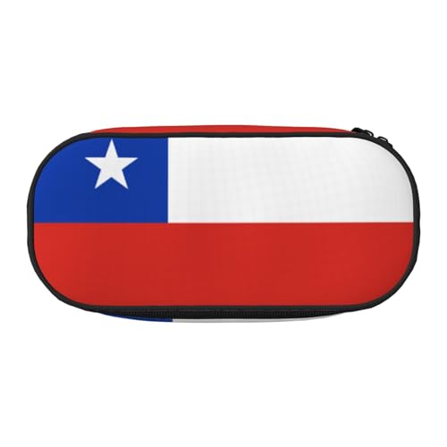 XZDLYY Tragbares, leichtes Federmäppchen mit Flagge von Chile, Kosmetiktasche für Schreibwaren und kleine Gegenstände von XZDLYY